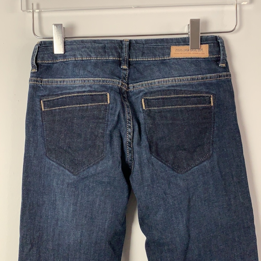 Z1975 Zara Basic Denim Skinny Jeans 2 Distressed - Picture 6 of 7